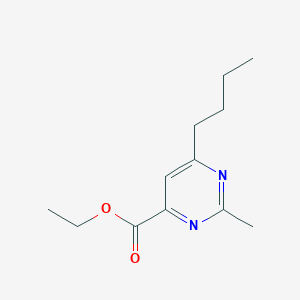 molecular formula C12H18N2O2 B1493042 6-丁基-2-甲基嘧啶-4-羧酸乙酯 CAS No. 2098007-60-2