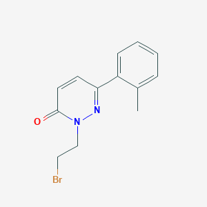 molecular formula C13H13BrN2O B1493043 2-(2-溴乙基)-6-(2-甲苯基)-2,3-二氢哒嗪-3-酮 CAS No. 2098105-43-0