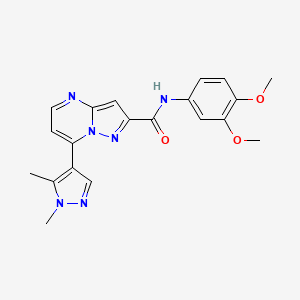 N-(3,4-dimethoxyphenyl)-7-(1,5-dimethyl-1H-pyrazol-4-yl)pyrazolo[1,5-a]pyrimidine-2-carboxamide