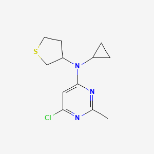molecular formula C12H16ClN3S B1493047 6-氯-N-环丙基-2-甲基-N-(硫代环己烷-3-基)嘧啶-4-胺 CAS No. 2098047-19-7