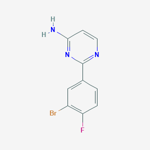 2-(3-Bromo-4-fluorophenyl)pyrimidin-4-amine