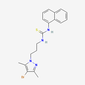 1-[3-(4-bromo-3,5-dimethyl-1H-pyrazol-1-yl)propyl]-3-naphthalen-1-ylthiourea