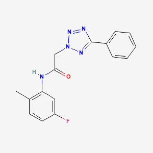 molecular formula C16H14FN5O B14930504 N-(5-fluoro-2-methylphenyl)-2-(5-phenyl-2H-tetrazol-2-yl)acetamide 