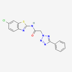 N-(6-chloro-1,3-benzothiazol-2-yl)-2-(5-phenyl-2H-tetrazol-2-yl)acetamide