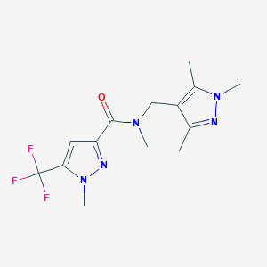 N,1-dimethyl-5-(trifluoromethyl)-N-[(1,3,5-trimethyl-1H-pyrazol-4-yl)methyl]-1H-pyrazole-3-carboxamide