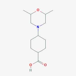 molecular formula C13H23NO3 B1493053 4-(2,6-Dimethylmorpholin-4-yl)cyclohexane-1-carboxylic acid CAS No. 1554306-74-9