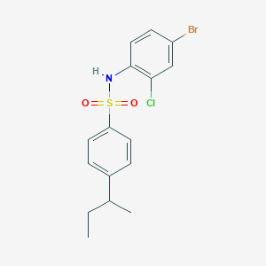 molecular formula C16H17BrClNO2S B14930538 N-(4-bromo-2-chlorophenyl)-4-(butan-2-yl)benzenesulfonamide 