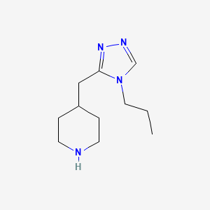 molecular formula C11H20N4 B1493054 4-((4-propyl-4H-1,2,4-triazol-3-yl)methyl)piperidine CAS No. 1518469-26-5