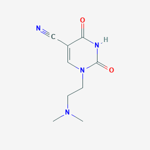 molecular formula C9H12N4O2 B1493055 1-(2-(Dimethylamino)ethyl)-2,4-dioxo-1,2,3,4-tetrahydropyrimidine-5-carbonitrile CAS No. 1504136-14-4