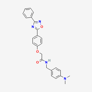 N-[4-(dimethylamino)benzyl]-2-[4-(3-phenyl-1,2,4-oxadiazol-5-yl)phenoxy]acetamide