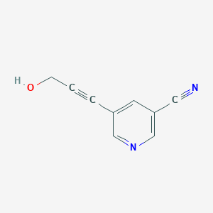 molecular formula C9H6N2O B1493058 5-(3-Hydroxyprop-1-yn-1-yl)pyridine-3-carbonitrile CAS No. 80033-06-3