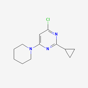 molecular formula C12H16ClN3 B1493061 4-Chloro-2-cyclopropyl-6-(piperidin-1-yl)pyrimidine CAS No. 1412954-17-6