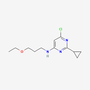 molecular formula C12H18ClN3O B1493063 6-chloro-2-cyclopropyl-N-(3-ethoxypropyl)pyrimidin-4-amine CAS No. 1480822-26-1