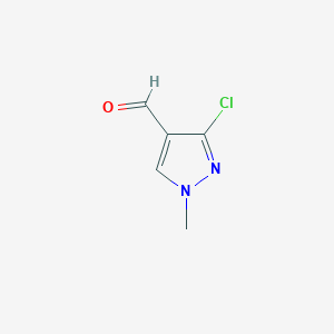 molecular formula C5H5ClN2O B1493064 1H-Pyrazole-4-carboxaldehyde, 3-chloro-1-methyl- CAS No. 797798-26-6