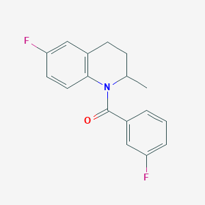 molecular formula C17H15F2NO B14930644 (6-fluoro-2-methyl-3,4-dihydroquinolin-1(2H)-yl)(3-fluorophenyl)methanone 