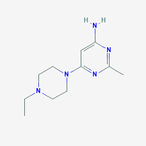 molecular formula C11H19N5 B1493066 6-(4-乙基哌嗪-1-基)-2-甲基嘧啶-4-胺 CAS No. 1510454-27-9