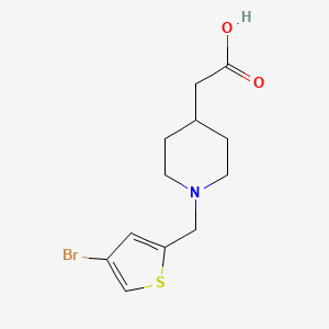 2-{1-[(4-Bromothiophen-2-yl)methyl]piperidin-4-yl}acetic acid