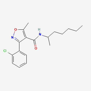 3-(2-chlorophenyl)-N-(heptan-2-yl)-5-methyl-1,2-oxazole-4-carboxamide