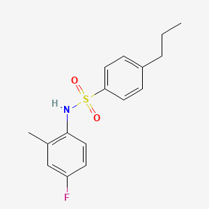 N-(4-fluoro-2-methylphenyl)-4-propylbenzenesulfonamide