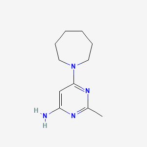 molecular formula C11H18N4 B1493069 6-(氮杂环戊-1-基)-2-甲基嘧啶-4-胺 CAS No. 1518977-64-4