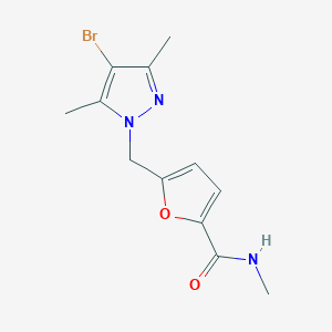 5-[(4-bromo-3,5-dimethyl-1H-pyrazol-1-yl)methyl]-N-methylfuran-2-carboxamide