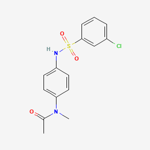 N-(4-{[(3-chlorophenyl)sulfonyl]amino}phenyl)-N-methylacetamide