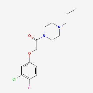 2-(3-Chloro-4-fluorophenoxy)-1-(4-propylpiperazin-1-yl)ethanone