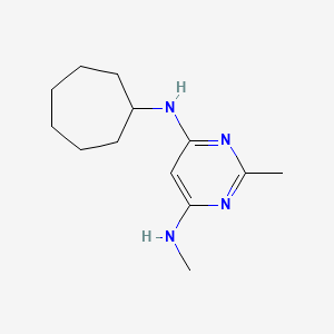 molecular formula C13H22N4 B1493073 N4-cycloheptyl-N6,2-dimethylpyrimidine-4,6-diamine CAS No. 1499901-35-7