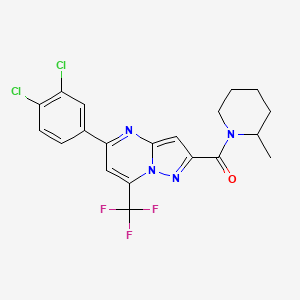 [5-(3,4-Dichlorophenyl)-7-(trifluoromethyl)pyrazolo[1,5-a]pyrimidin-2-yl](2-methylpiperidin-1-yl)methanone