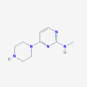 molecular formula C9H15N5 B1493074 N-methyl-4-(piperazin-1-yl)pyrimidin-2-amine CAS No. 1538846-25-1