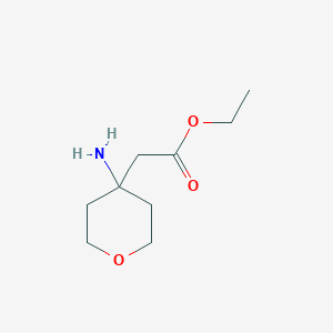 molecular formula C9H17NO3 B1493075 Ethyl 2-(4-aminooxan-4-yl)acetate CAS No. 1262410-96-7