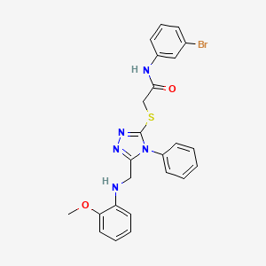 N-(3-bromophenyl)-2-[(5-{[(2-methoxyphenyl)amino]methyl}-4-phenyl-4H-1,2,4-triazol-3-yl)sulfanyl]acetamide