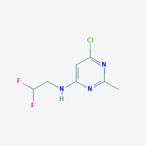 molecular formula C7H8ClF2N3 B1493076 6-chloro-N-(2,2-difluoroethyl)-2-methylpyrimidin-4-amine CAS No. 1552918-79-2