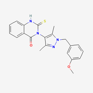 3-[1-(3-methoxybenzyl)-3,5-dimethyl-1H-pyrazol-4-yl]-2-sulfanylquinazolin-4(3H)-one