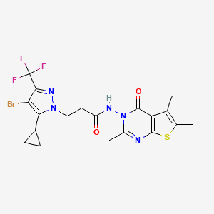 3-[4-Bromo-5-cyclopropyl-3-(trifluoromethyl)-1H-pyrazol-1-YL]-N-[2,5,6-trimethyl-4-oxothieno[2,3-D]pyrimidin-3(4H)-YL]propanamide