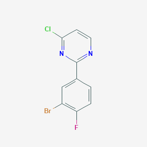 molecular formula C10H5BrClFN2 B1493079 2-(3-Bromo-4-fluorophenyl)-4-chloropyrimidine CAS No. 1550966-94-3