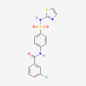 3-chloro-N-[4-(1,3-thiazol-2-ylsulfamoyl)phenyl]benzamide