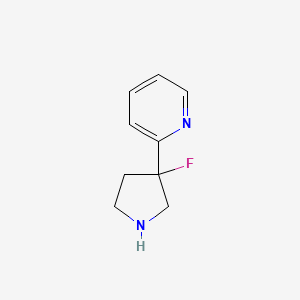 molecular formula C9H11FN2 B1493084 2-(3-Fluoropyrrolidin-3-yl)pyridine CAS No. 1554586-60-5
