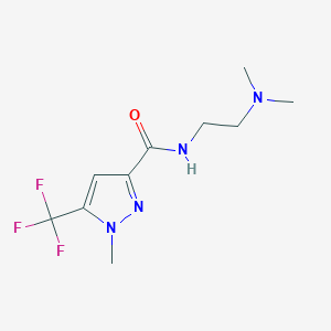 molecular formula C10H15F3N4O B14930846 N-[2-(dimethylamino)ethyl]-1-methyl-5-(trifluoromethyl)-1H-pyrazole-3-carboxamide 