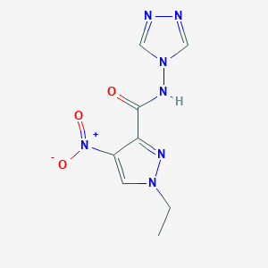 1-ethyl-4-nitro-N-(4H-1,2,4-triazol-4-yl)-1H-pyrazole-3-carboxamide