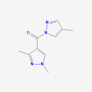 molecular formula C10H12N4O B14930857 (1,3-dimethyl-1H-pyrazol-4-yl)(4-methyl-1H-pyrazol-1-yl)methanone 