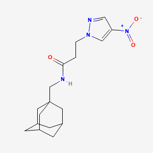 N-(1-Adamantylmethyl)-3-(4-nitro-1H-pyrazol-1-YL)propanamide