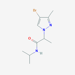 molecular formula C10H16BrN3O B14930885 2-(4-bromo-3-methyl-1H-pyrazol-1-yl)-N-(propan-2-yl)propanamide 