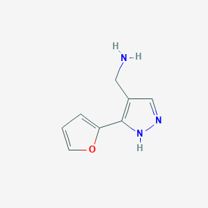 molecular formula C8H9N3O B1493089 (3-(furan-2-yl)-1H-pyrazol-4-yl)methanamine CAS No. 1520528-23-7