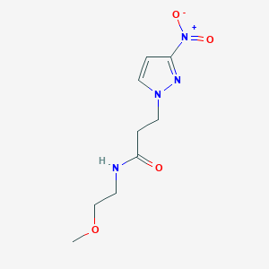 N-(2-methoxyethyl)-3-(3-nitro-1H-pyrazol-1-yl)propanamide