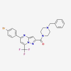 molecular formula C25H21BrF3N5O B14930903 (4-Benzylpiperazin-1-yl)[5-(4-bromophenyl)-7-(trifluoromethyl)pyrazolo[1,5-a]pyrimidin-2-yl]methanone 