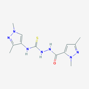 N-(1,3-dimethyl-1H-pyrazol-4-yl)-2-[(1,3-dimethyl-1H-pyrazol-5-yl)carbonyl]hydrazinecarbothioamide