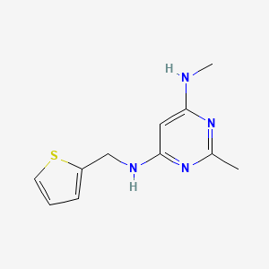 molecular formula C11H14N4S B1493092 N4,2-dimethyl-N6-(thiophen-2-ylmethyl)pyrimidine-4,6-diamine CAS No. 1540000-16-5