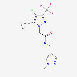 2-[4-chloro-5-cyclopropyl-3-(trifluoromethyl)-1H-pyrazol-1-yl]-N-[(1-methyl-1H-pyrazol-4-yl)methyl]acetamide