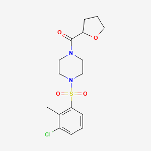 {4-[(3-Chloro-2-methylphenyl)sulfonyl]piperazin-1-yl}(tetrahydrofuran-2-yl)methanone